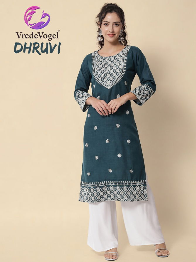 Vredevogel Dhruvi Fancy Wear Latest Designer Cotton Kurti Collection